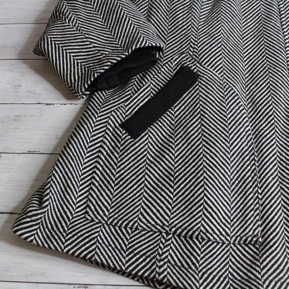 Details Intl Women's Winter Coat Plus Size 3X Wool Hooded Herringbone - Picture 5 of 9